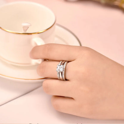 Solid 925 Sterling Silver Wedding Rings