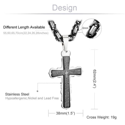 Description of black and silver chain 