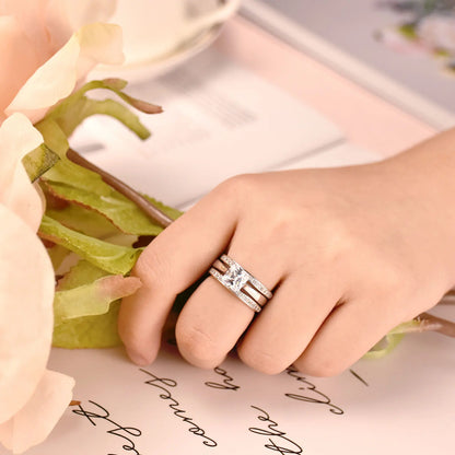 Solid 925 Sterling Silver Wedding Rings