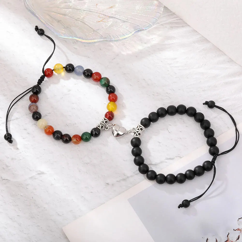 Romantic Natural Stone Couples Matching Bracelets
