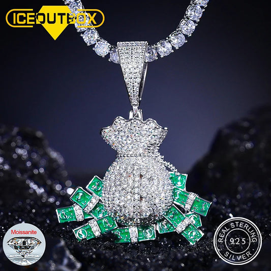 Dollar Money Bag Pendant Necklaces