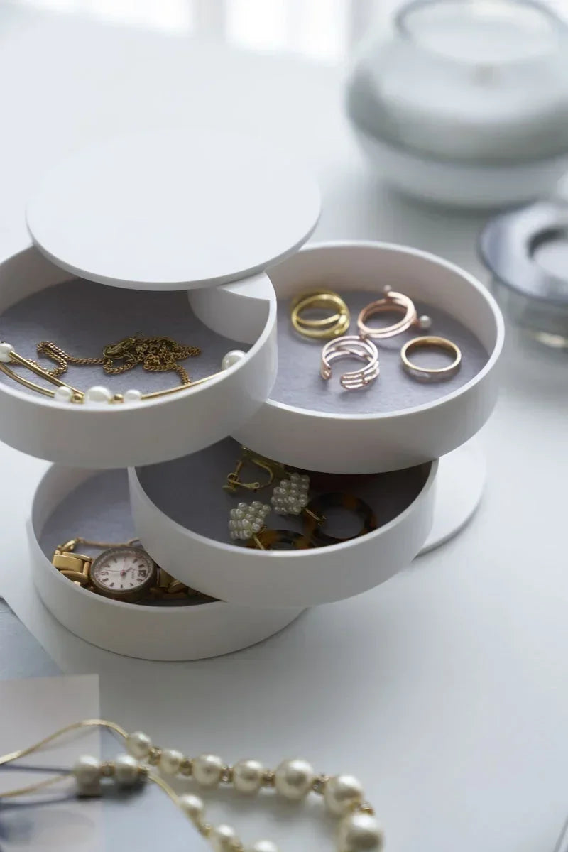 360 Degree Rotating Transparent Jewelry Box