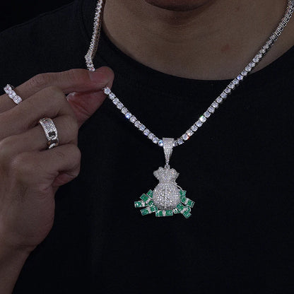 Dollar Money Bag Pendant Necklaces