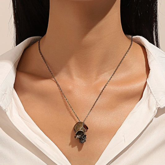 Incomplete Skull Face Necklace