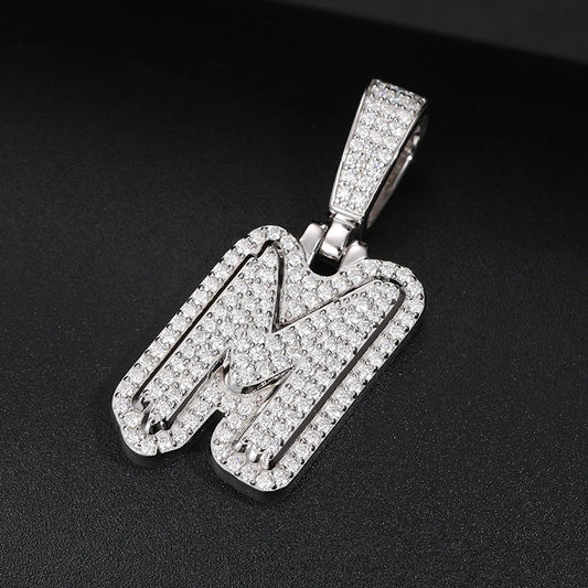 VVS1 Moissanite A-Z Letters Pendant