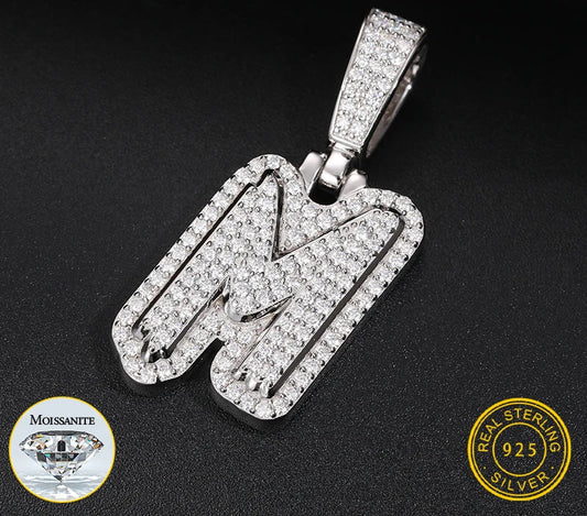 VVS1 Moissanite A-Z Letters Pendant