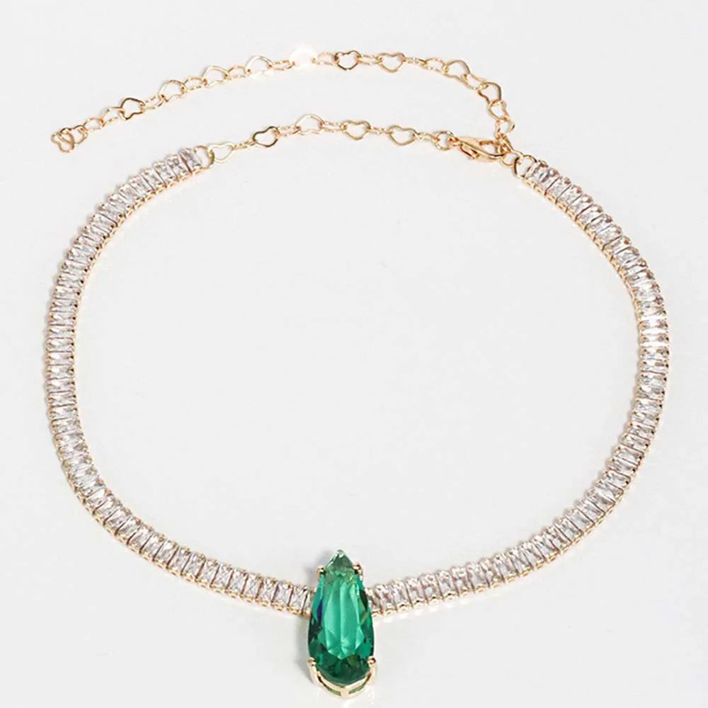 Zirconia Drop Necklace
