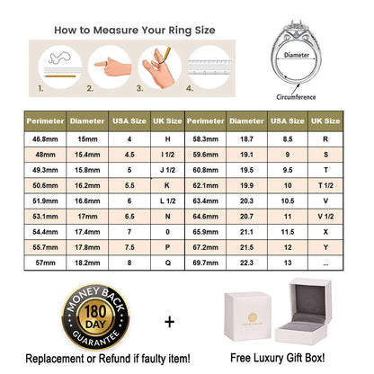 Sterling Silver Wedding Engagement Rings