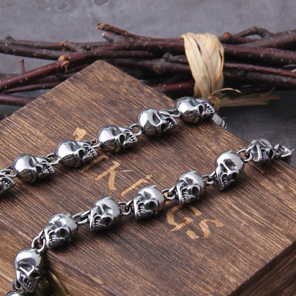 Stainless steel new skull chain necklace