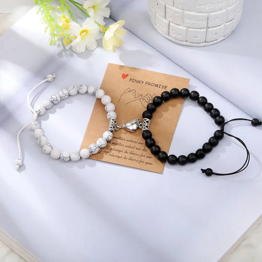 Romantic Natural Stone Couples Matching Bracelets