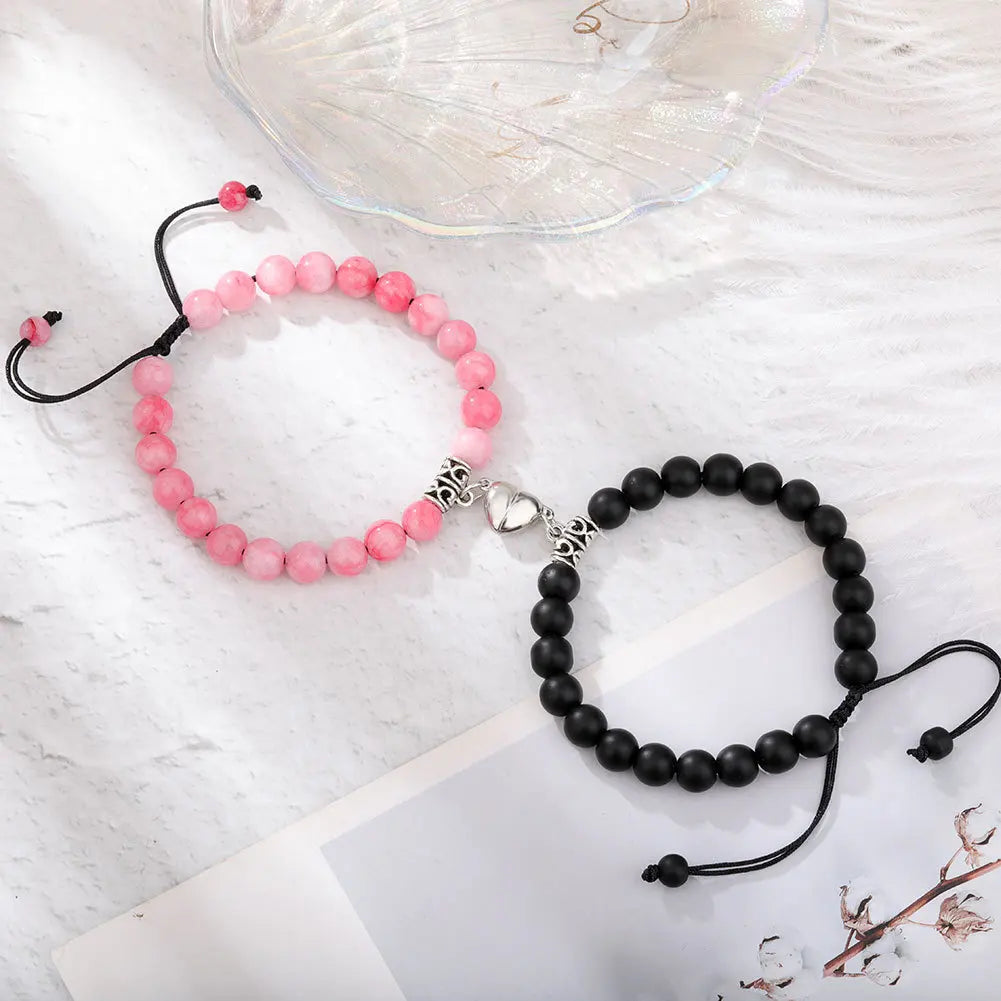 Romantic Natural Stone Couples Matching Bracelets