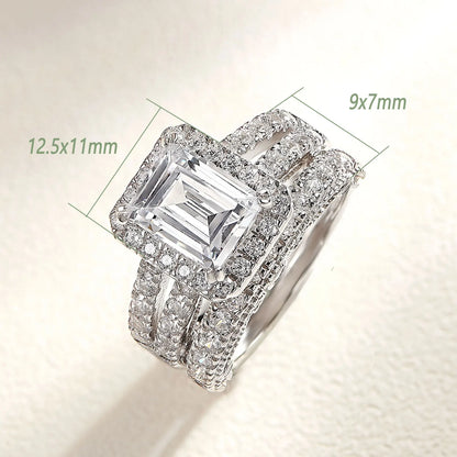 Sterling Silver Wedding Engagement Rings