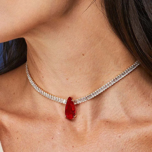 Zirconia Drop Necklace