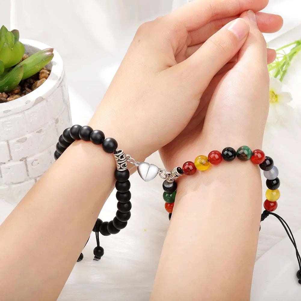 Romantic Natural Stone Couples Matching Bracelets