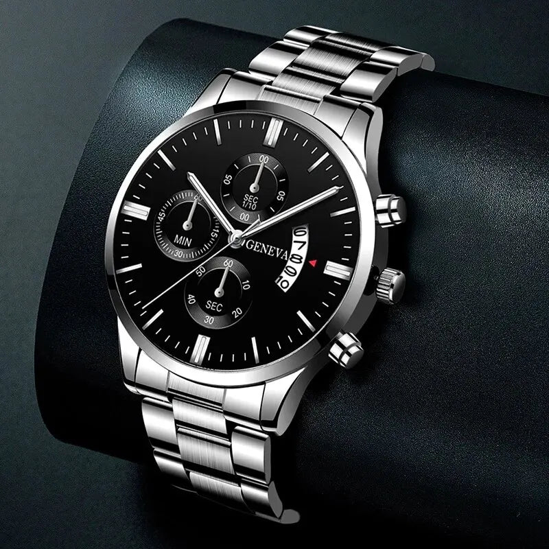 Luxury watch on jewelry display piece 