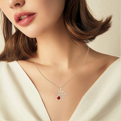 I Love You Pattern Hollow Heart-shaped Necklace