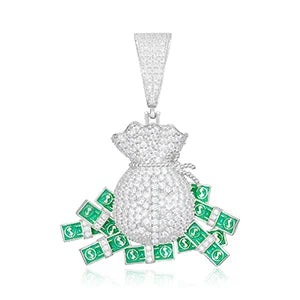 Dollar Money Bag Pendant Necklaces