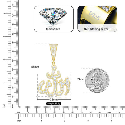 Description of Moissanite rune pendant, height and authenticity  