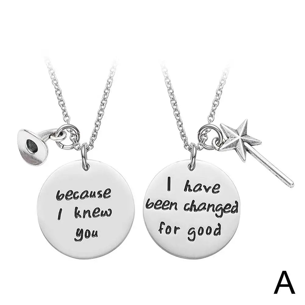 2 Pcs Heart Shape Pendant Best Friends  Necklaces